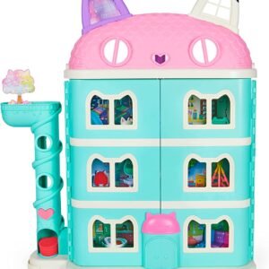 Purrfect Dollhouse with 15 Pieces Including Toy Figures, Furniture, Accessories and Sounds, Kids Toys for Ages 3 and up