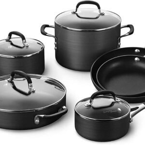 10-Piece Nonstick Cookware set with Stainless Steel Handles